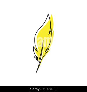 Feather ilustration logo vector template Stock Vector