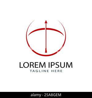 Archery logo vector ilustration flat design Stock Vector