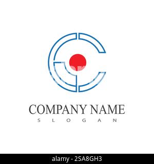 Target icon vector ilustration template Stock Vector
