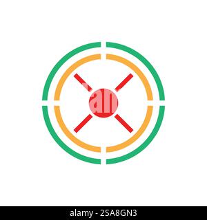 Target icon vector ilustration template Stock Vector