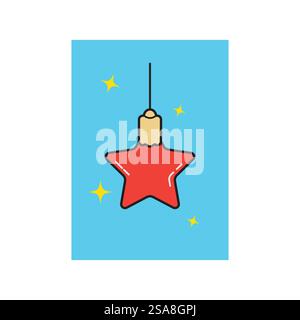 Hanging ornaments bulb template symbol design Stock Vector