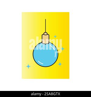 Hanging ornaments bulb template symbol design Stock Vector