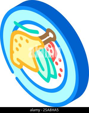 french cuisine tapenade isometric icon vector. french cuisine tapenade sign. isolated symbol illustration. french cuisine tapenade isometric icon vector illustration Stock Vector