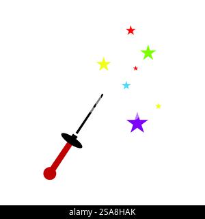 Wand Magic stick icon vector template symbol Stock Vector