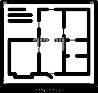 floor plans architectural drafter line icon vector illustration Stock ...
