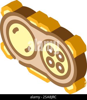 fidget pad fidget toy isometric icon vector. fidget pad fidget toy sign. isolated symbol illustration. fidget pad fidget toy isometric icon vector illustration Stock Vector