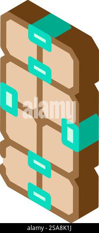 infinity cube fidget toy isometric icon vector. infinity cube fidget toy sign. isolated symbol illustration. infinity cube fidget toy isometric icon vector illustration Stock Vector