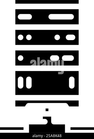 database connectivity glyph icon vector. database connectivity sign. isolated symbol illustration. database connectivity glyph icon vector illustration Stock Vector