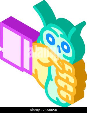 squeeze toy fidget isometric icon vector. squeeze toy fidget sign. isolated symbol illustration. squeeze toy fidget isometric icon vector illustration Stock Vector