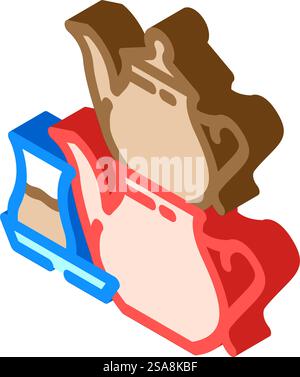 tea turkish cuisine isometric icon vector. tea turkish cuisine sign. isolated symbol illustration. tea turkish cuisine isometric icon vector illustration Stock Vector