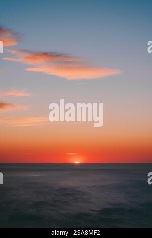 Beautiful View of seascape, sunset in the winter in Italy Stock Photo ...