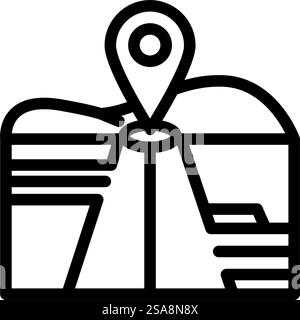 map pointer courier line icon vector illustration Stock Vector Image ...