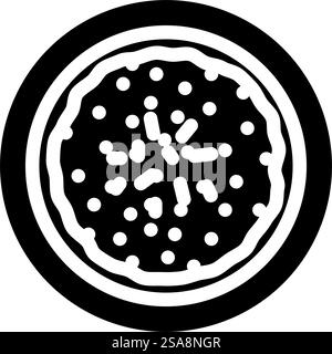 risotto milanese italian cuisine glyph icon vector. risotto milanese italian cuisine sign. isolated symbol illustration. risotto milanese italian cuisine glyph icon vector illustration Stock Vector