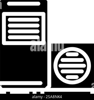 heat pump energy efficient glyph icon vector illustration Stock Vector ...