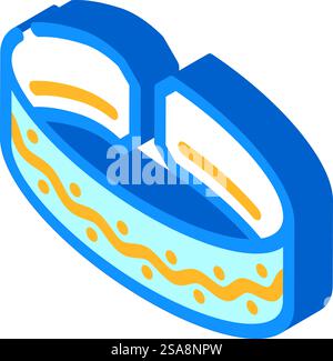 toe ring jewelry isometric icon vector. toe ring jewelry sign. isolated symbol illustration. toe ring jewelry isometric icon vector illustration Stock Vector