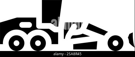 Grader black glyph icon Stock Vector Image & Art - Alamy