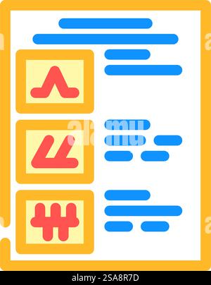 stitch guide embroidery hobby icon doodle illustration Stock Vector ...