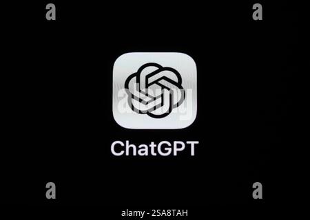 Rottweil, Germany. 28th Jan, 2025. The ChatGPT application app from the US software company OpenAI can be seen on the display of an iPhone. Credit: Silas Stein/dpa/Ģ����ý Live News Stock Photo
