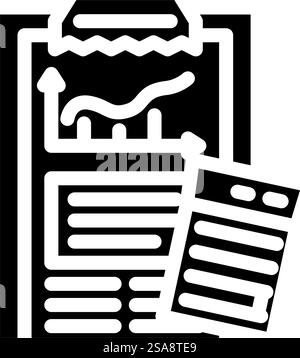 financial planner glyph icon vector. financial planner sign. isolated symbol illustration. financial planner glyph icon vector illustration Stock Vector