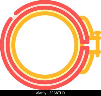 hoop frame embroidery hobby icon color illustration Stock Vector Image ...