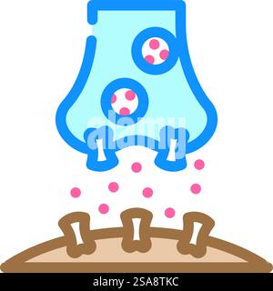 synaptic transmission neuroscience neurology line icon vector. synaptic ...