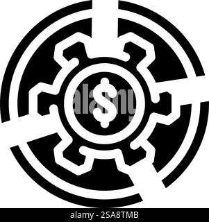 wealth management financial advisor glyph icon vector. wealth management financial advisor sign. isolated symbol illustration. wealth management financial advisor glyph icon vector illustration Stock Vector