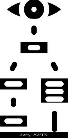 hierarchy ux ui design glyph icon vector. hierarchy ux ui design sign ...
