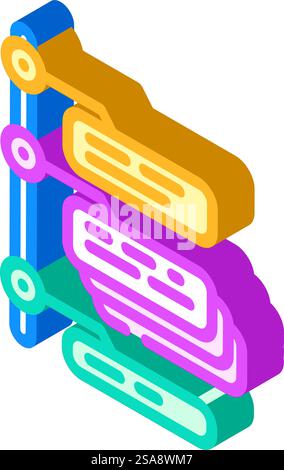 Task schedule computer icon. Isometric of Task schedule computer vector ...