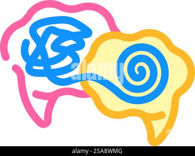 plain language technical writer color icon vector illustration Stock ...