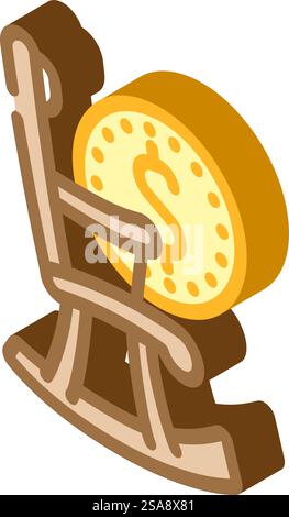 retirement planning financial advisor isometric icon vector. retirement planning financial advisor sign. isolated symbol illustration. retirement planning financial advisor isometric icon vector illustration Stock Vector