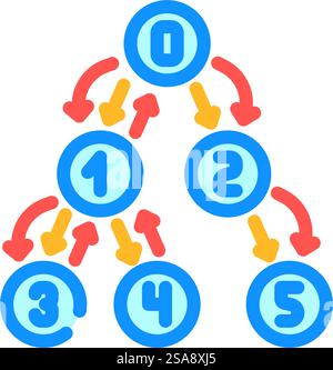 depth first search dfs icon color illustration Stock Vector Image & Art ...