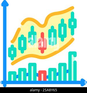 financial charts advisor color icon vector illustration Stock Vector ...