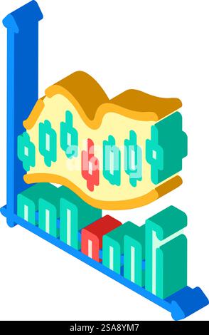 financial charts advisor isometric icon vector illustration Stock ...