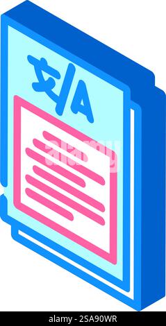 content localization technical writer isometric icon vector. content localization technical writer sign. isolated symbol illustration. content localization technical writer isometric icon vector illustration Stock Vector