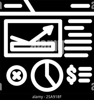 bounce rate seo glyph icon vector. bounce rate seo sign. isolated symbol illustration. bounce rate seo glyph icon vector illustration Stock Vector