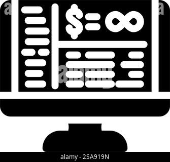 financial independence glyph icon vector. financial independence sign. isolated symbol illustration. financial independence glyph icon vector illustration Stock Vector