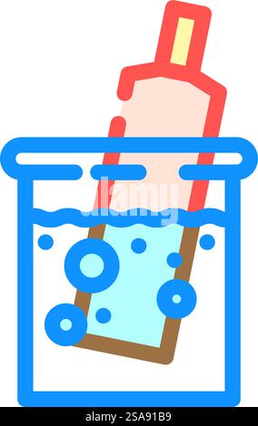 quenching blacksmith metal line icon vector illustration Stock Vector ...