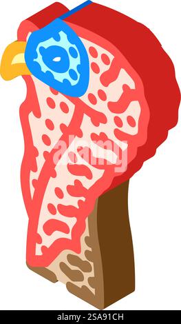 turkey animal isometric icon vector. turkey animal sign. isolated symbol illustration. turkey animal isometric icon vector illustration Stock Vector