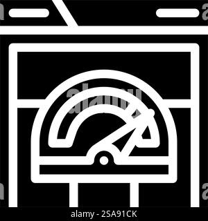 page speed seo glyph icon vector. page speed seo sign. isolated symbol illustration. page speed seo glyph icon vector illustration Stock Vector