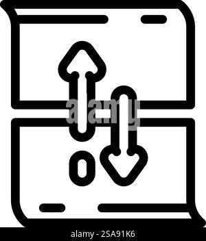scroll hijacking ux ui design line icon vector illustration Stock ...