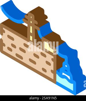 wave energy power tidal isometric icons set vector Stock Vector Image ...