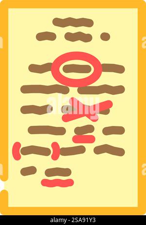 editing content technical writer color icon vector. editing content technical writer sign. isolated symbol illustration. editing content technical writer color icon vector illustration Stock Vector