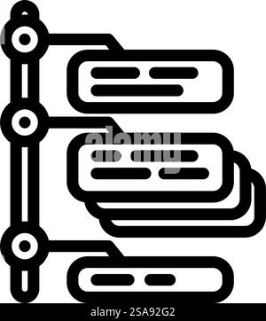 task batching time management line icon vector illustration Stock ...