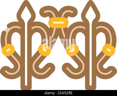 hot metal blacksmith line icon vector illustration Stock Vector Image ...