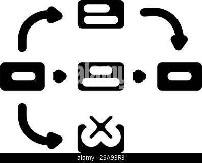 guerrilla testing ux ui design glyph icon vector. guerrilla testing ux ui design sign. isolated symbol illustration. guerrilla testing ux ui design glyph icon vector illustration Stock Vector
