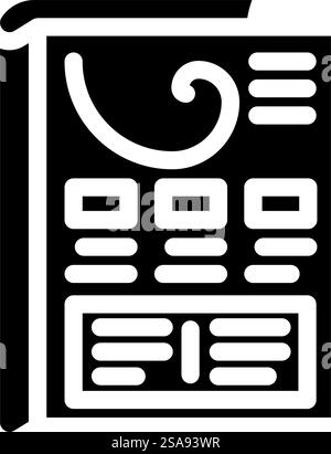 wizard of oz testing ux ui glyph icon vector. wizard of oz testing ux ui sign. isolated symbol illustration. wizard of oz testing ux ui glyph icon vector illustration Stock Vector
