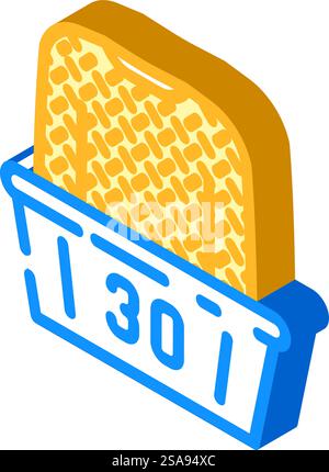 wool cleaning isometric icon vector. wool cleaning sign. isolated symbol illustration. wool cleaning isometric icon vector illustration Stock Vector