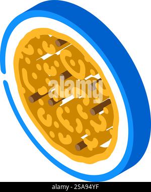 naan bread indian cuisine isometric icon vector. naan bread indian cuisine sign. isolated symbol illustration. naan bread indian cuisine isometric icon vector illustration Stock Vector
