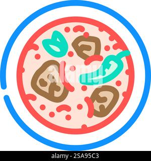 rogan josh indian cuisine color icon vector. rogan josh indian cuisine sign. isolated symbol illustration. rogan josh indian cuisine color icon vector illustration Stock Vector