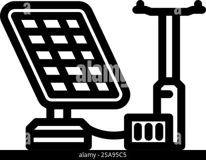 grid integration solar panel line icon vector illustration Stock Vector ...